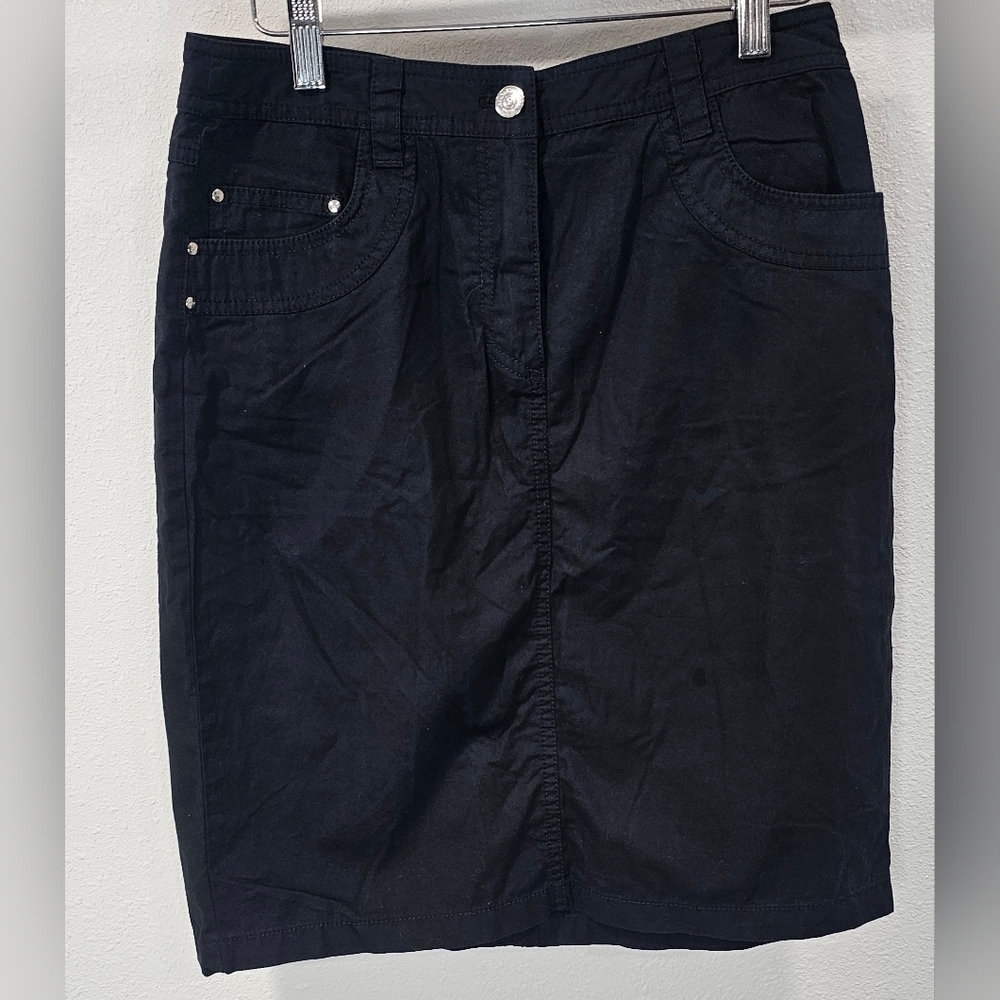 Jones New York Women's Black Lightweight Straight Mini Skirt Black Size 4 NWOT - Picture 1 of 10